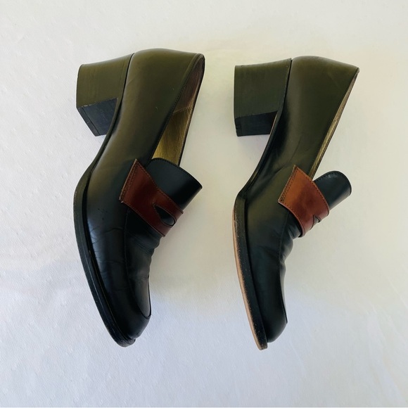 Cole Haan Black and Brown Loafers with Classic Design - Picture 7 of 8